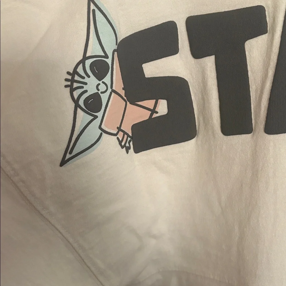 Disney Parks Spirit Jersey Star Wars The Child Cream 'Wanted' Graphic Tee - Picture 6 of 7